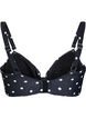 Kaarituelliset bikiniyl&auml;osa kuosilla, Musta, Packshot image number 1