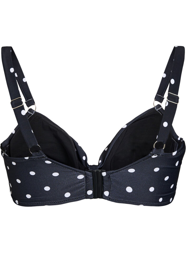 Kaarituelliset bikiniyl&auml;osa kuosilla, Musta, Packshot image number 1