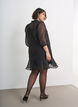 Lyhyt organza-mekko r&ouml;yhel&ouml;helmalla, Musta, Model image number 2