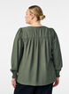 Viskoosipusero smock-yksityiskohdilla ja rypyill&auml;, Vihre&auml;, Model image number 2