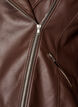 Biker-takki keinonahasta, Ruskea, Packshot image number 2