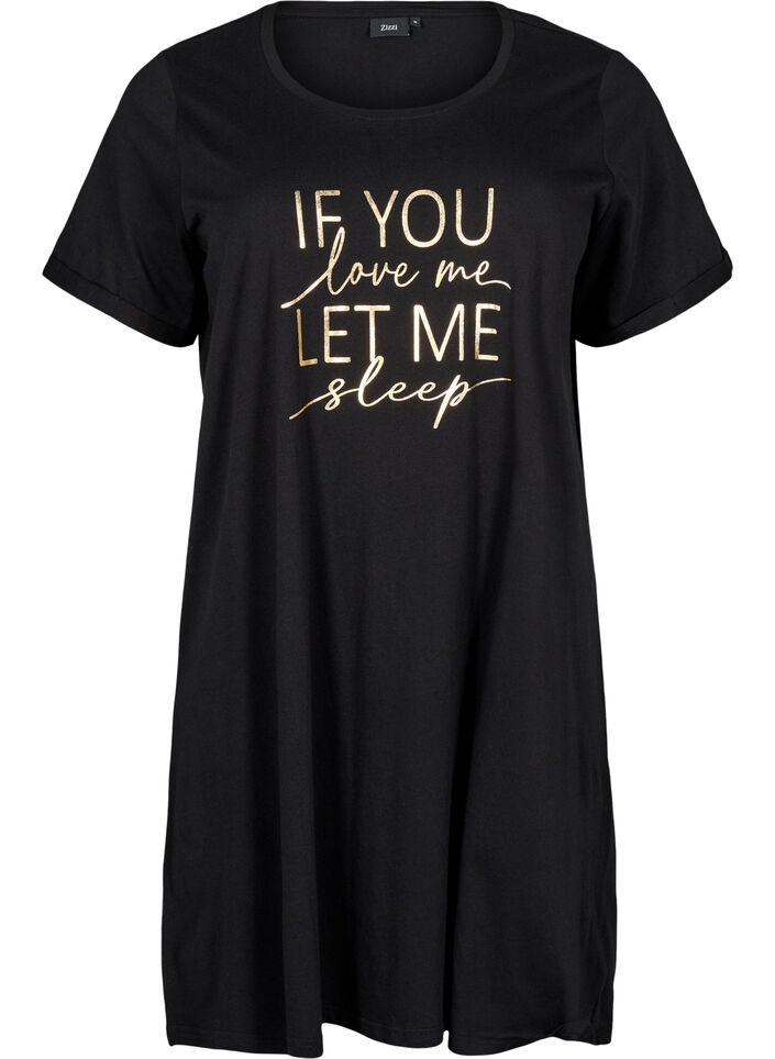 Lyhythihainen y&ouml;paita luomupuuvillaa, Musta, Packshot image number 0