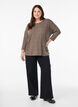 Jersey -pusero 3/4-hihoilla, Ruskea, Model image number 1