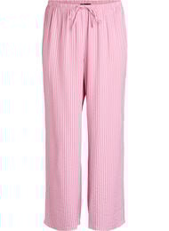 V&auml;lj&auml; seersucker-pyjamahousu, jossa korkea vy&ouml;t&auml;r&ouml;, Vaaleanpunainen