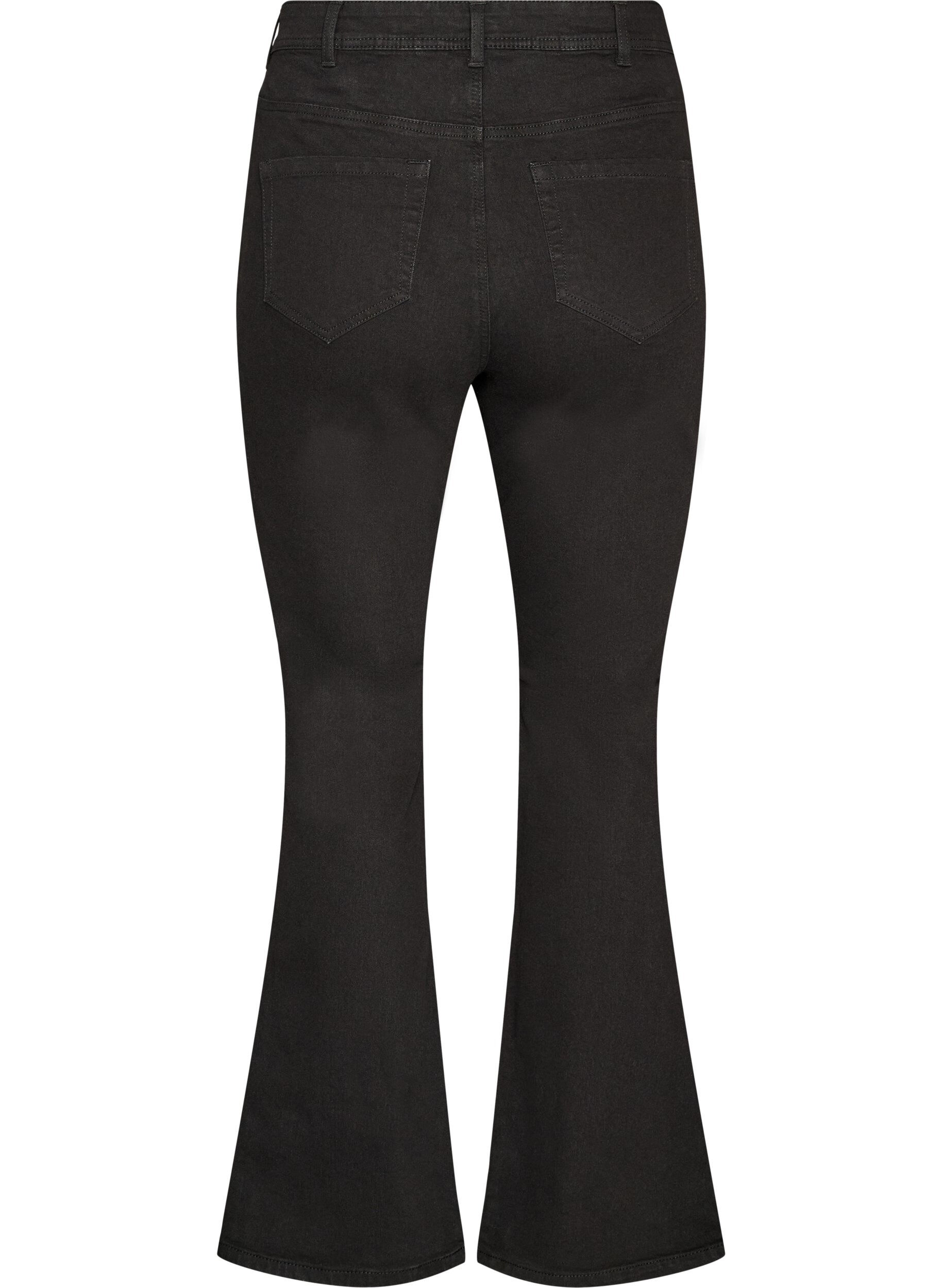 ZizziKorkeavy&ouml;t&auml;r&ouml;iset bootcut-farkut, Musta, Packshot image number 1