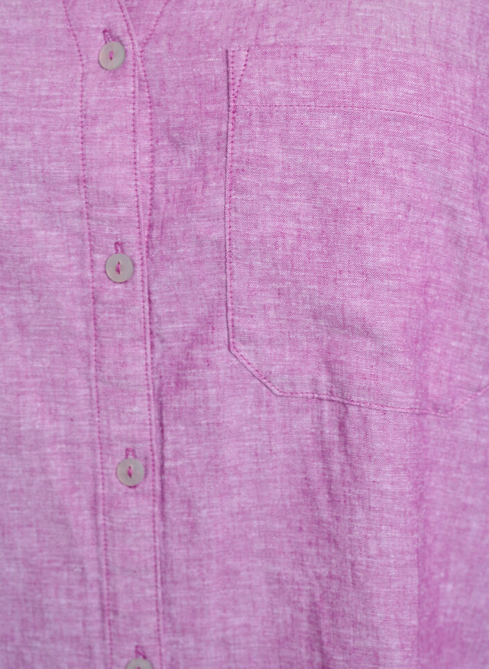 Paita pellavaa ja viskoosia, 3/4-hihoilla, Violetti, Packshot image number 2