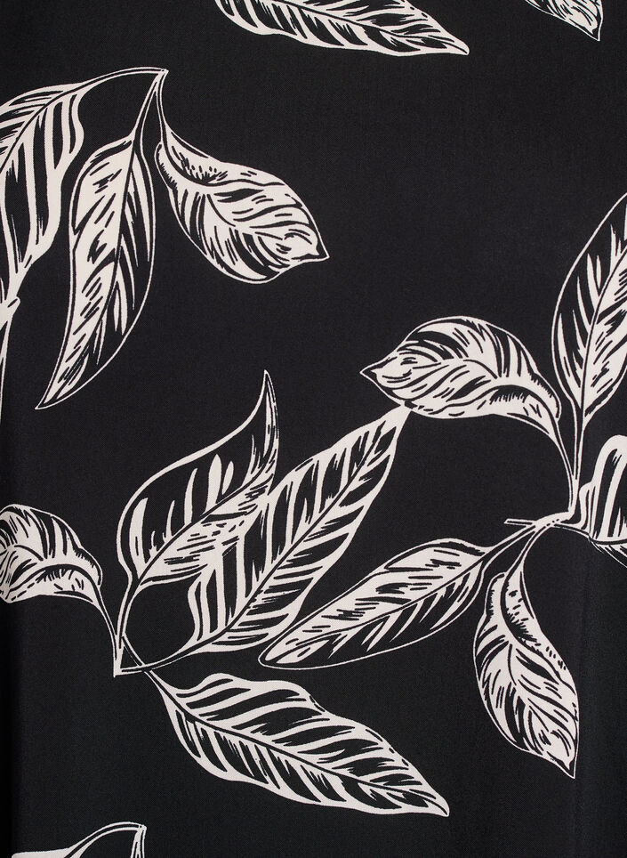 FLASH – Viskoosimekko leikkauslinjalla, Musta, Packshot image number 2