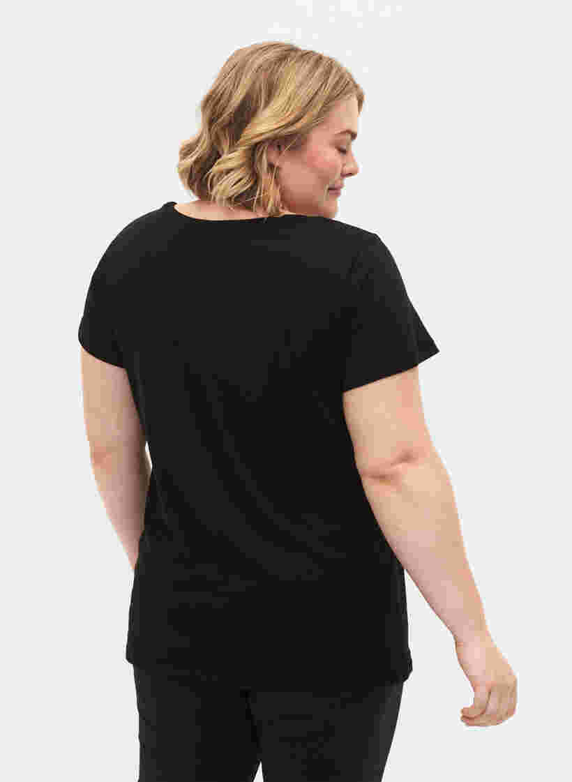 T-paita printillä treeniin , Black w.Less Is More, Model image number 1