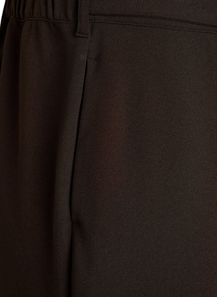 Korkeavy&ouml;t&auml;r&ouml;iset housut vy&ouml;detaljilla ja kultasoljella, Ruskea, Packshot image number 3