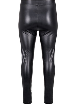 Päällystetyt leggingsit, joissa on harjattu sisäpuoli, Black, Packshot image number 1
