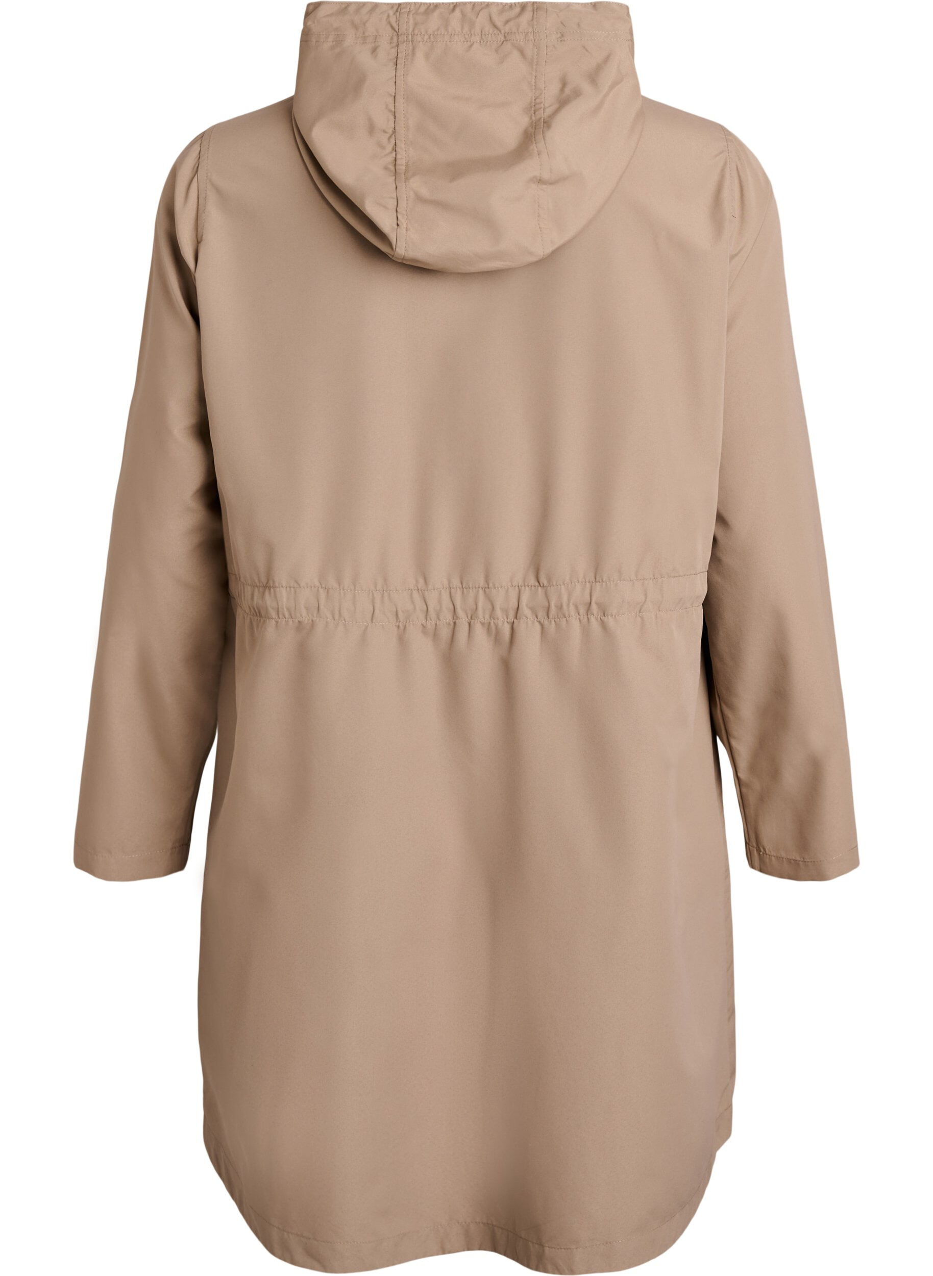 Zizzi FLASH - Kevyt hupullinen parka, Ruskea, Packshot image number 1