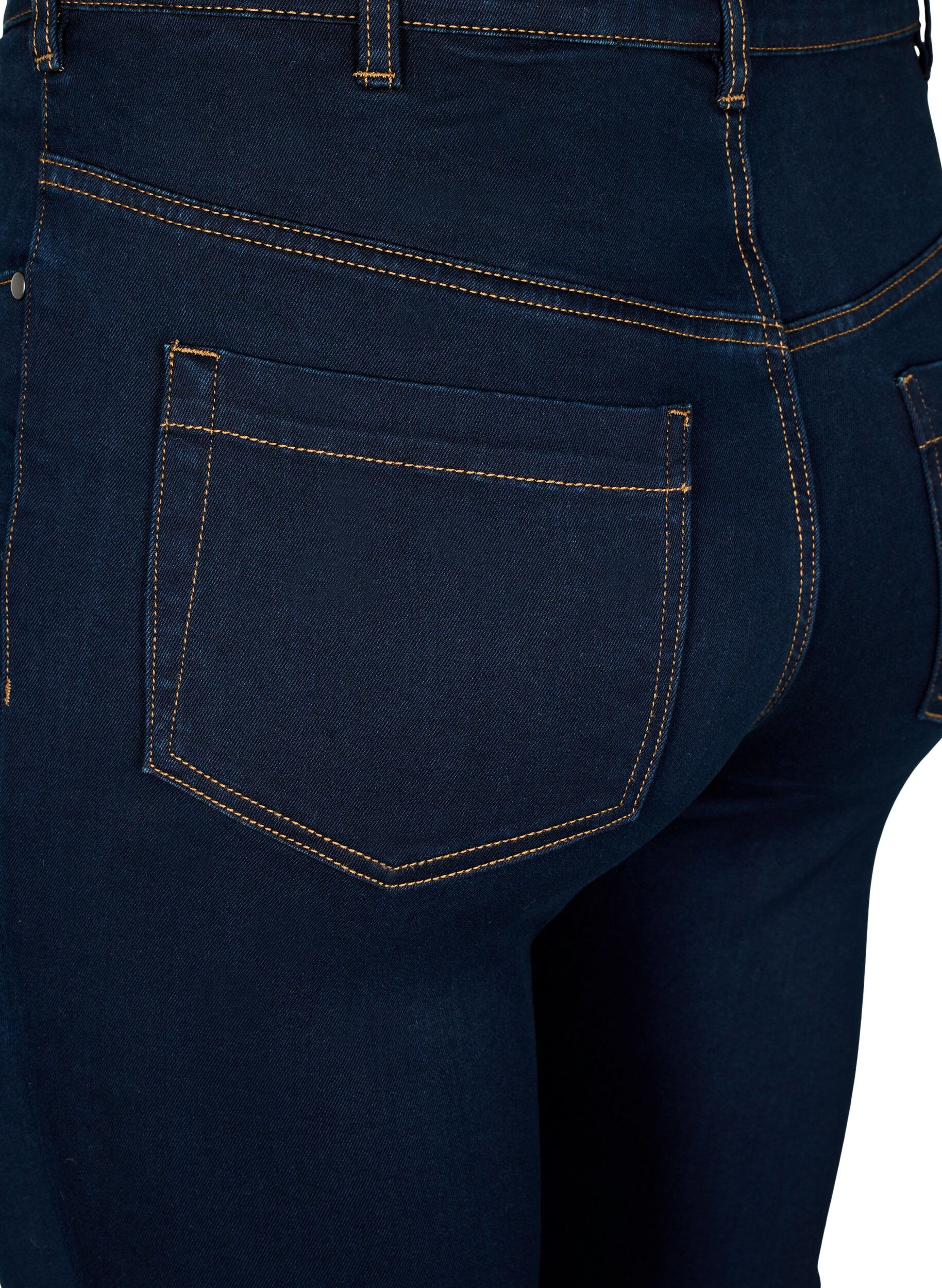 ZizziSuper slim Amy-farkut korkealla vy&ouml;t&auml;r&ouml;ll&auml;, Unwashed, Packshot image number 3
