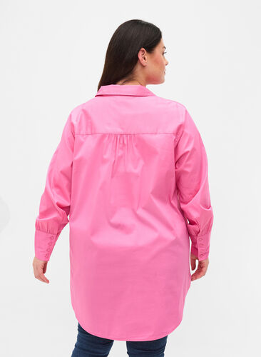 Pitkähihainen paita korkeilla manseteilla, Aurora Pink, Model image number 1