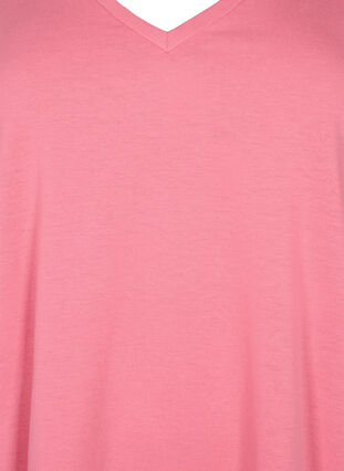 Lyhythihainen t-paita v-pääntiellä, Bubblegum Pink, Packshot image number 2