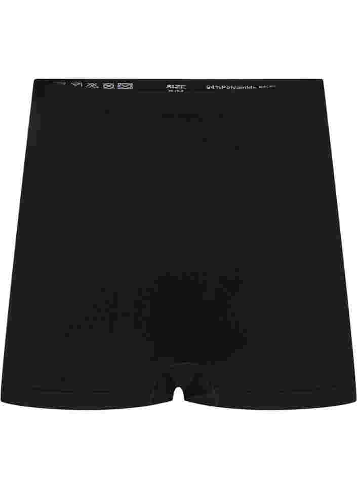 Saumattomat shortsit normaalilla vyötäröllä, Black, Packshot image number 0
