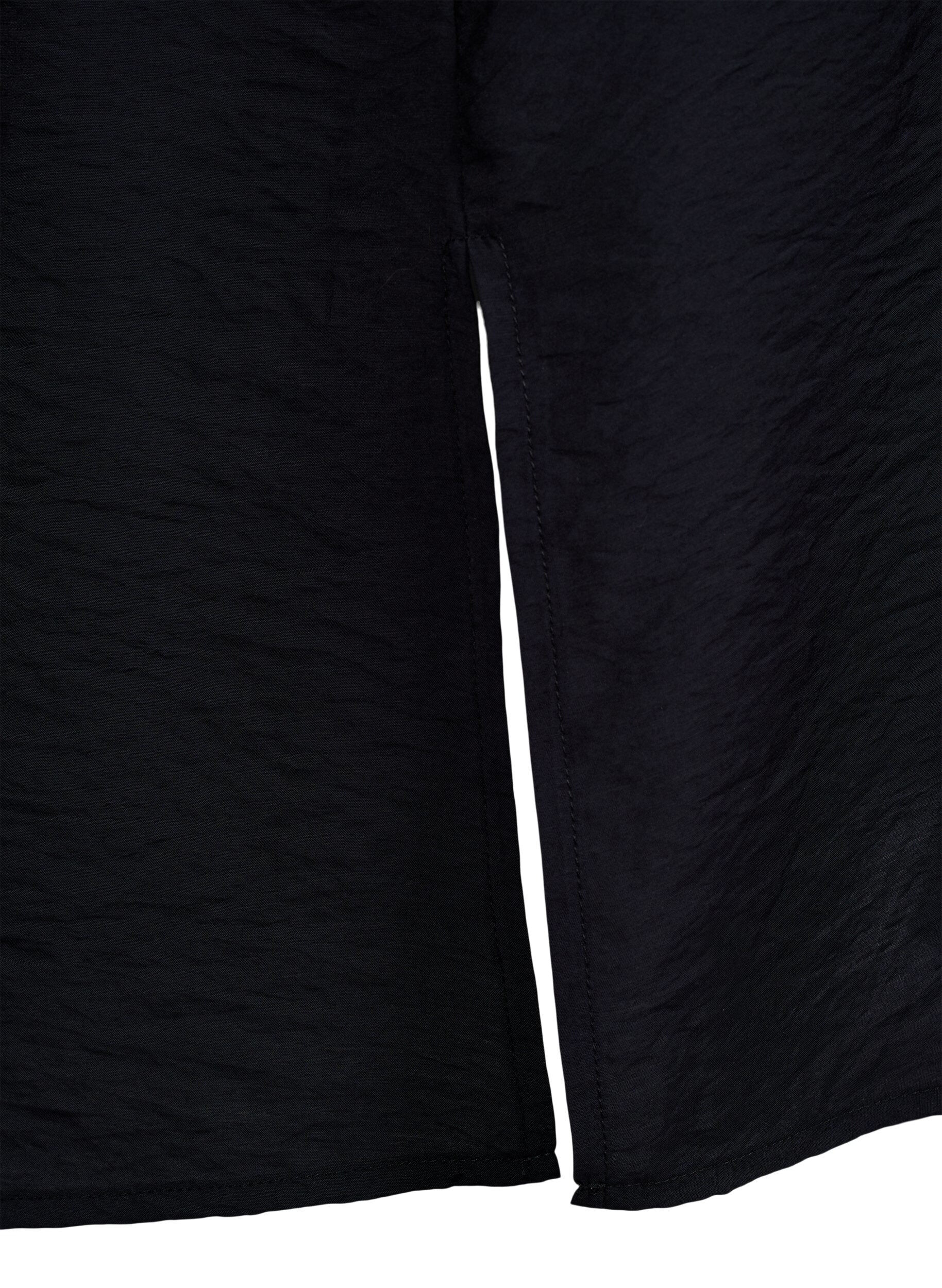 ZizziViskoosimekko, jossa on V-p&auml;&auml;ntie, Musta, Packshot image number 3