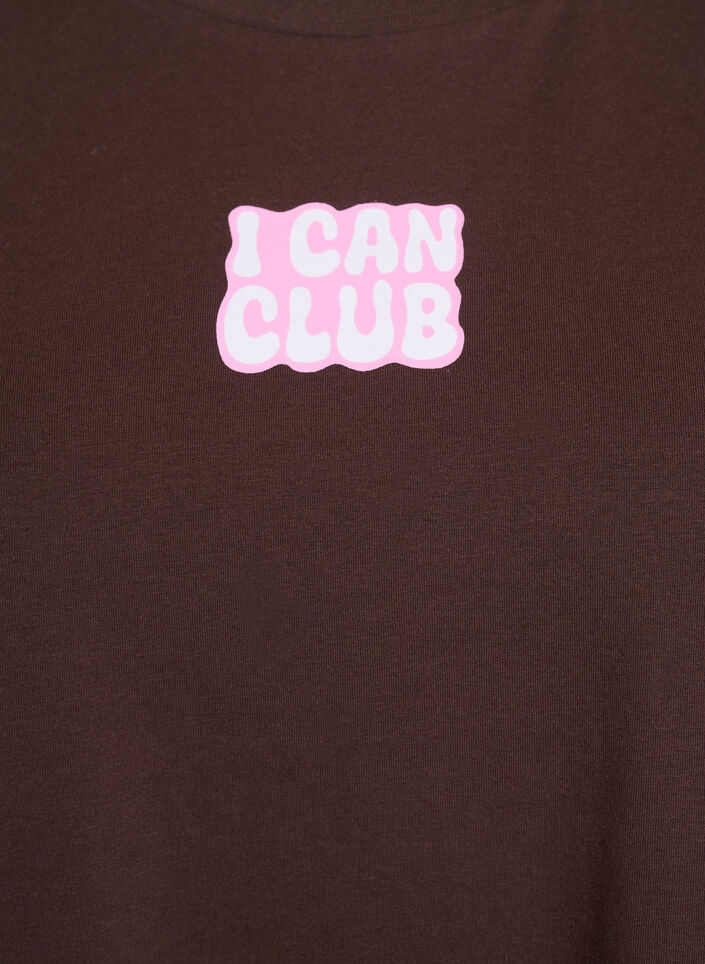 Sporttinen T-paita luomupuuvillasta, Ruskea, Packshot image number 2