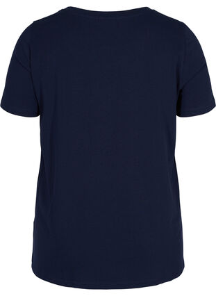 Lyhythihainen puuvillainen t-paita painatuksella, Night Sky w. silver , Packshot image number 1