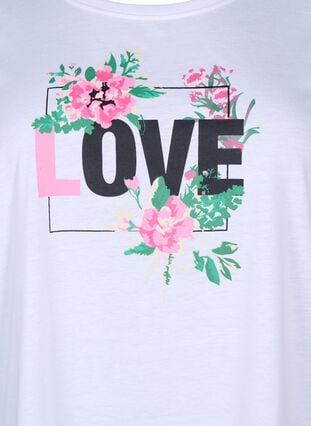FLASH – kuviollinen t-paita, Bright White Love, Packshot image number 2