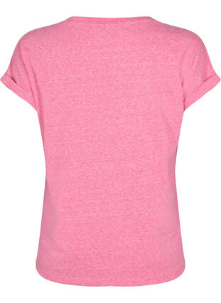 Meleerattu t-paita lyhyillä hihoilla, Beetroot Purple Mél, Packshot image number 1
