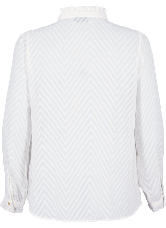 Paitapusero, jossa on röyhelöitä ja kuvioitu koostumus, Snow White, Packshot image number 1