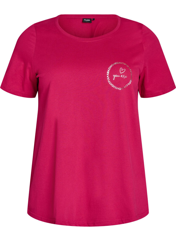 T-paita printill&auml;, Punainen, Packshot image number 0