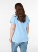Lyhythihainen t-paita puuvillasekoitteesta, Sininen, Model image number 2