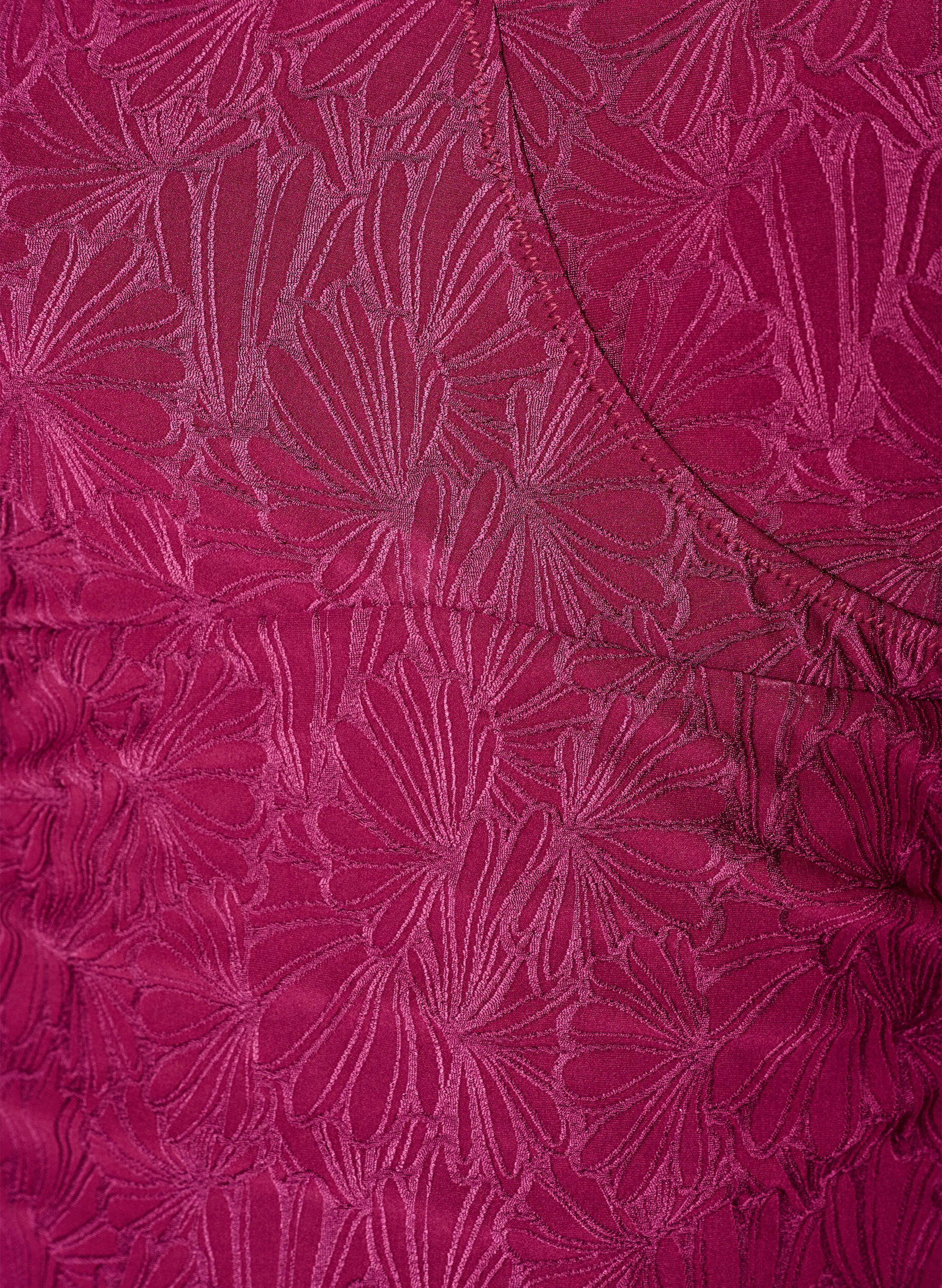 Zizzi Uimapuku kietaisudetaljilla ja s&auml;vy s&auml;vyyn kukkatekstuurilla, Punainen, Packshot image number 2