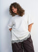 Jerseypusero kerroslookilla ja pitsill&auml;, Vanilja, Model image number 2