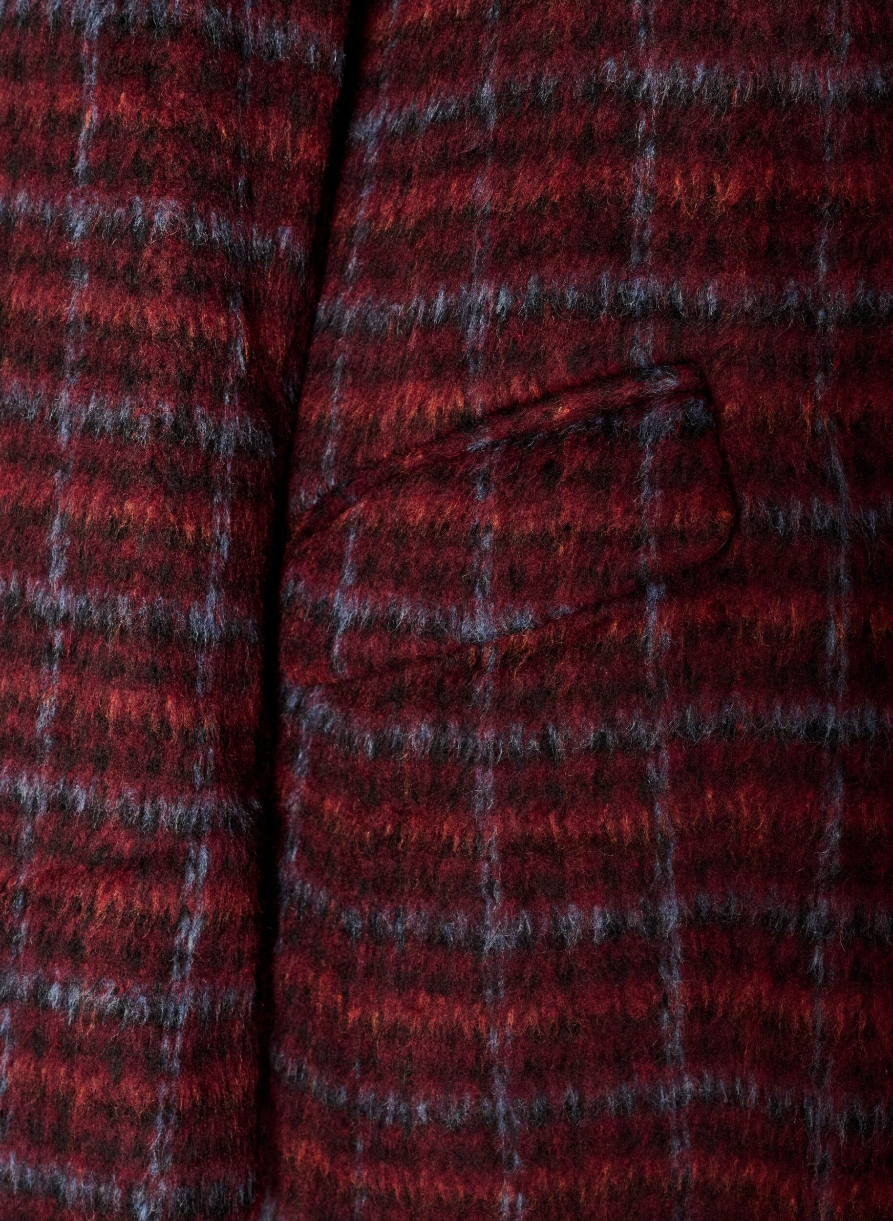 ZizziTarkistettu takki taskuilla, Punainen, Packshot image number 3