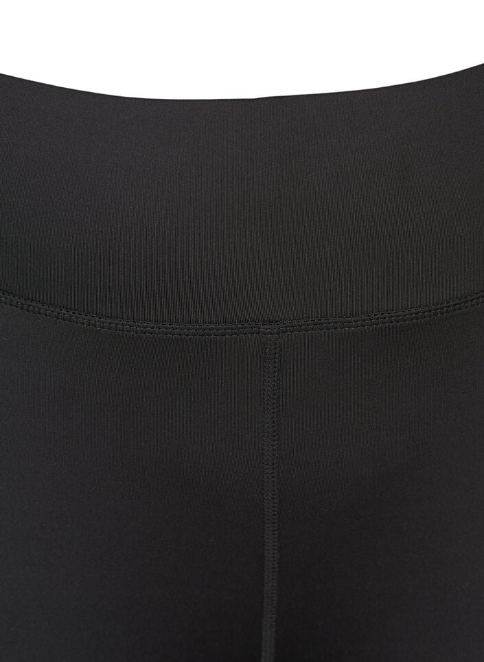 Lyhytlahkeiset perus treenileggingsit, Musta, Packshot