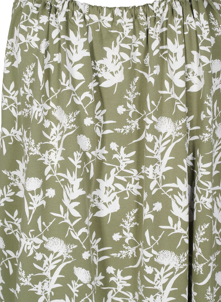 Midipituinen olkainmekko luomupuuvillaa, Vihre&auml;, Packshot image number 2