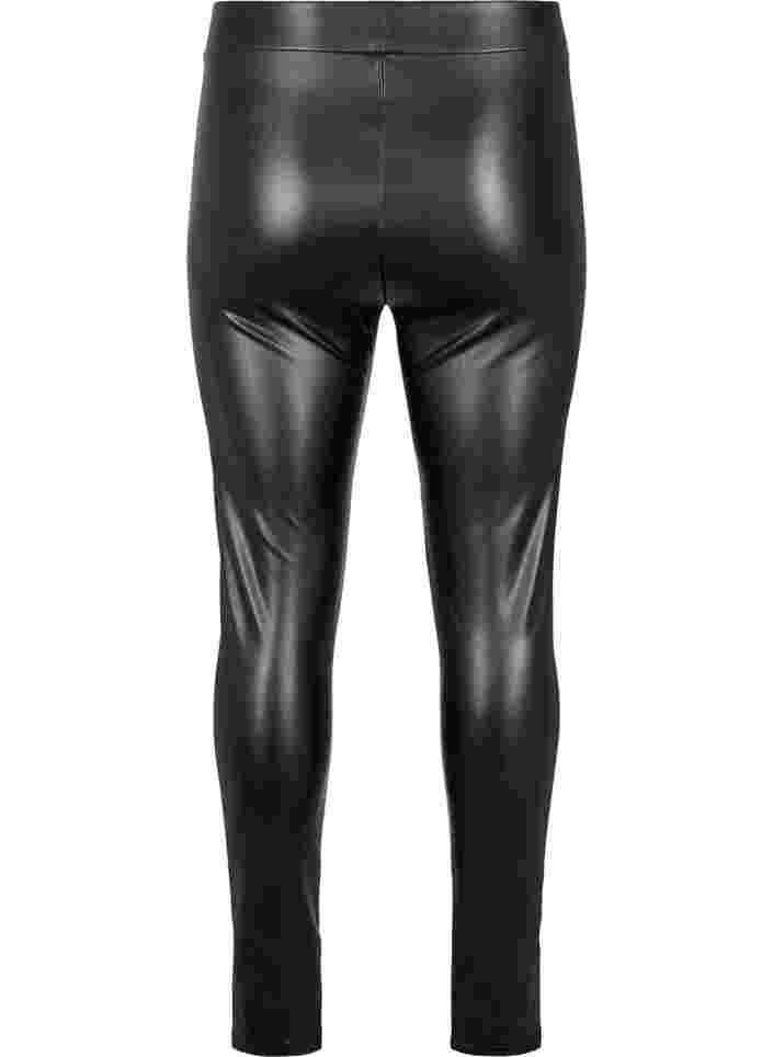 Pinnoitetut leggingsit vuorella, Black, Packshot image number 1