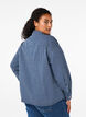 Raidallinen farkkupaita, jossa on rintataskut., Blue Denim Stripe, Model image number 1
