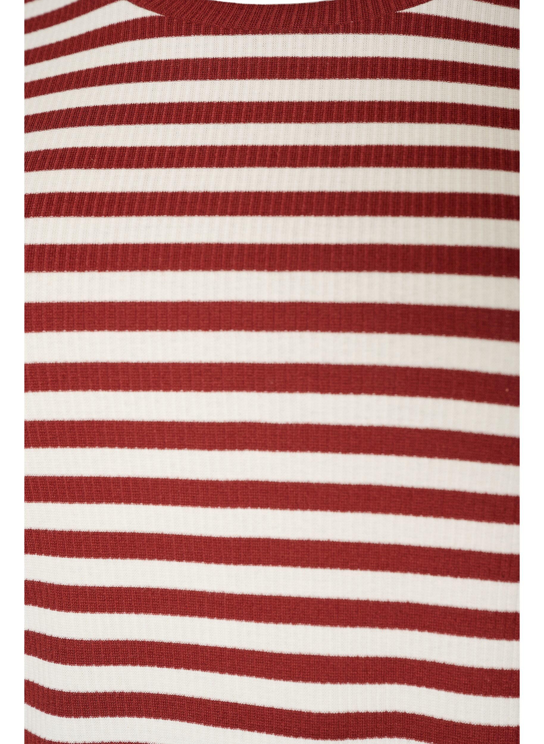 ZizziRaidallinen ribattu T-paita, Punainen, Packshot image number 2