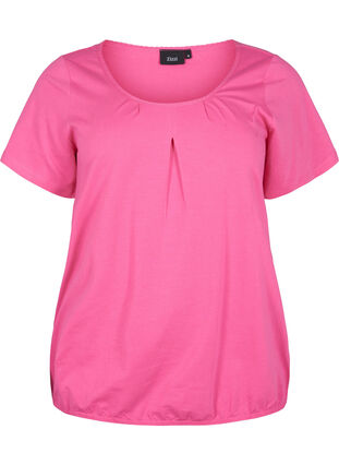 Lyhythihainen puuvillainen t-paita, Shocking Pink, Packshot image number 0