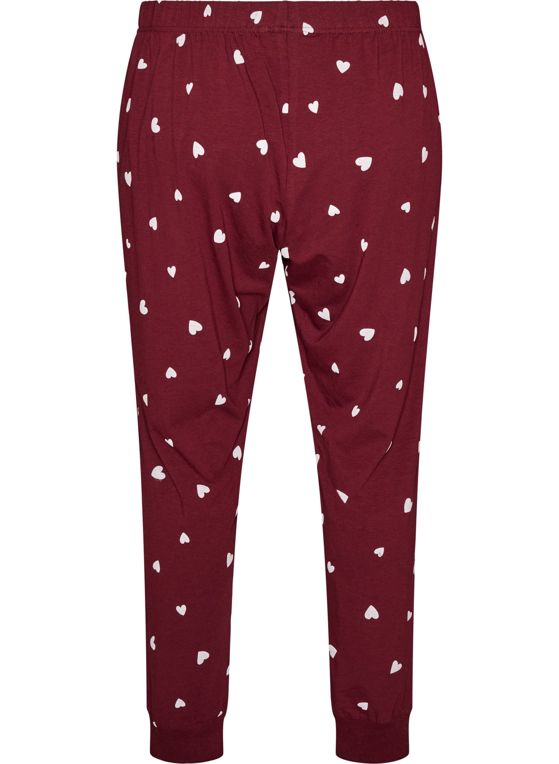 ZizziPainetut pyjamahousut, Punainen, Packshot image number 1