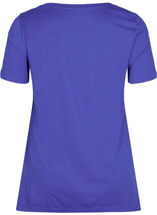 Lyhythihainen puuvillainen t-paita a-mallissa , Dazzling Blue HELLO , Packshot image number 1