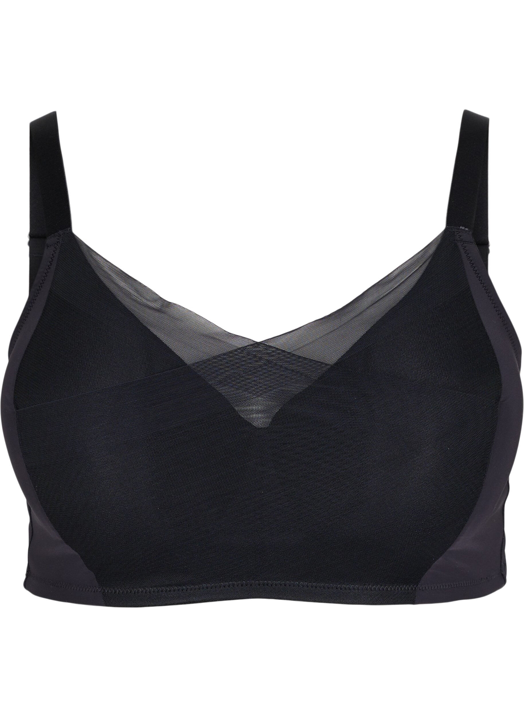 Zizzi Rintaliivit mesh-kankaalla ja toppauksella, Black, Packshot image number 0