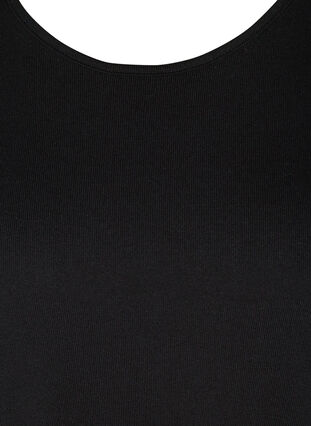 Meleerattu pusero lyhyillä puhvihihoilla, Black, Packshot image number 2