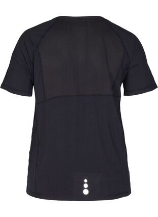 Yksinkertainen t-paita treeniin heijastinyksityiskohdilla , Black, Packshot image number 2
