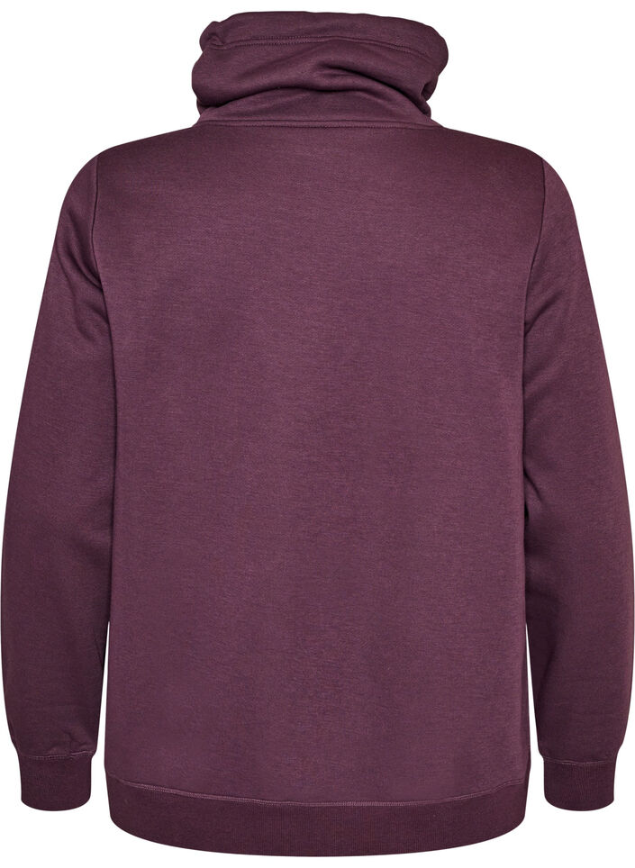 Collegepaita korkealla kauluksella ja taskuilla, Violetti, Packshot image number 1
