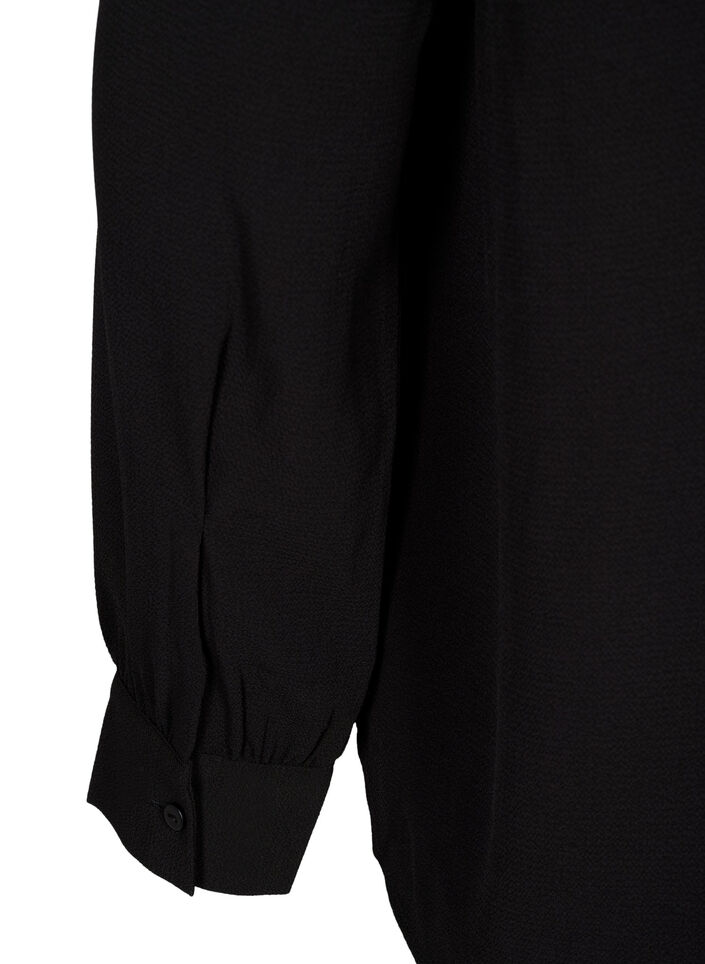 Yksivärinen kauluspaita, Black, Packshot image number 4