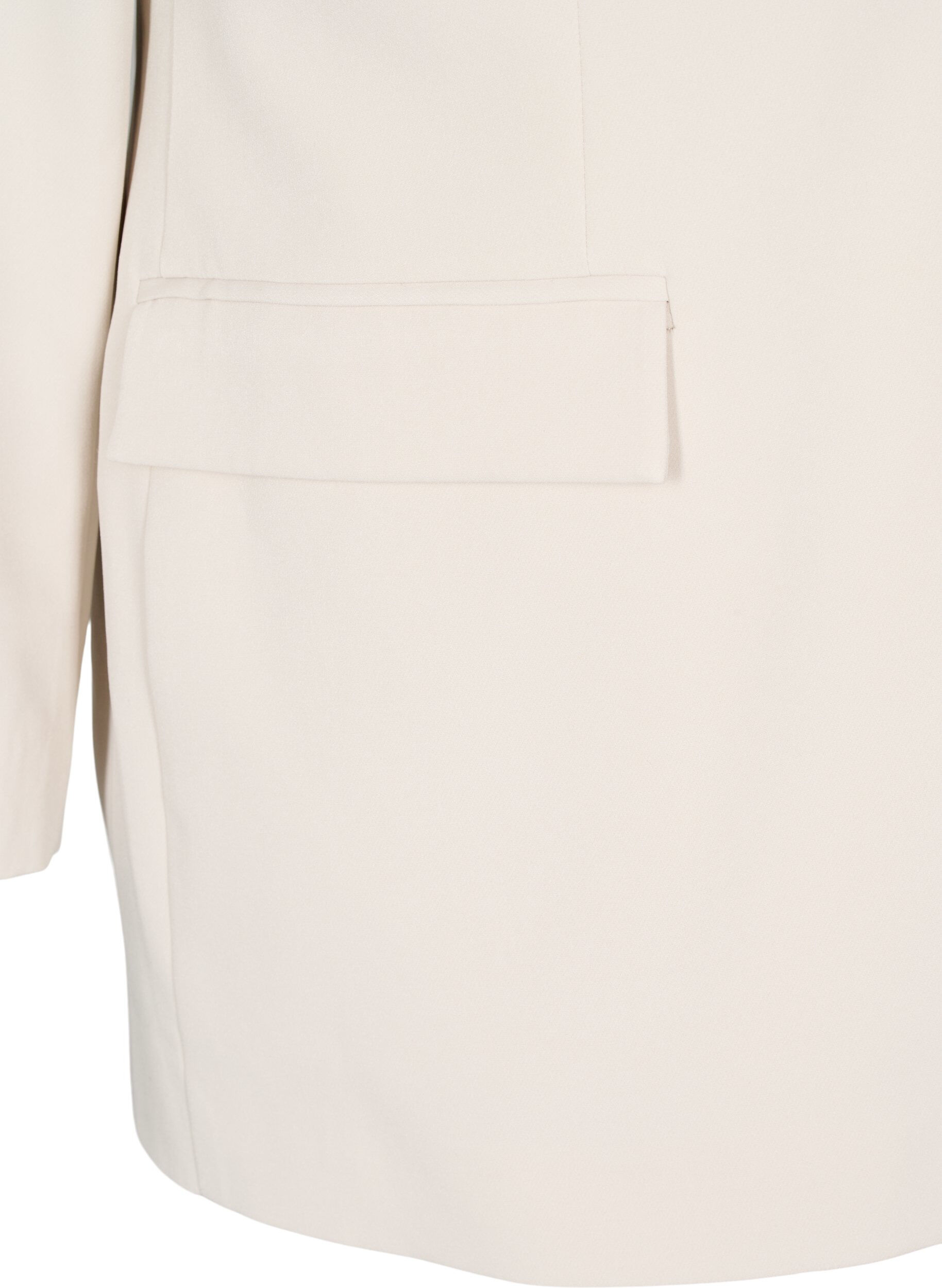 ZizziKlassinen bleiseri nappikiinnityksell&auml;, Beige, Packshot image number 3