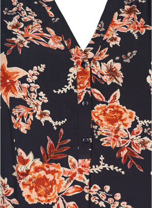 Kukkainen paita viskoosista, NS w. Red Flower, Packshot image number 2