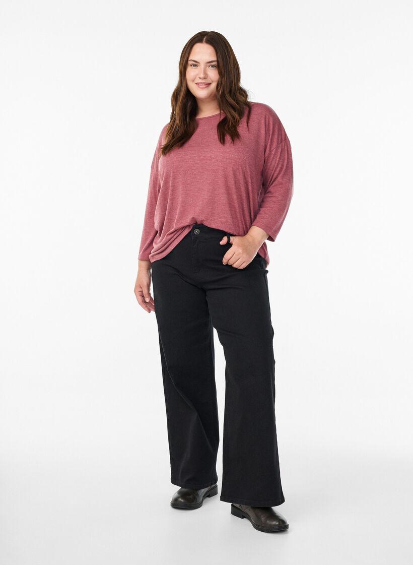 Jersey -pusero 3/4-hihoilla, Punainen, Model image number 1