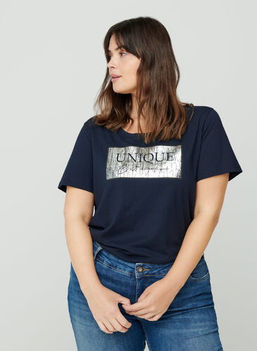 Lyhythihainen t-paita printillä , Night Sky, Model image number 0