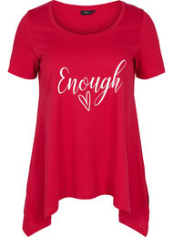 Lyhythihainen puuvillainen t-paita a-mallissa , Tango Red ENOUGH