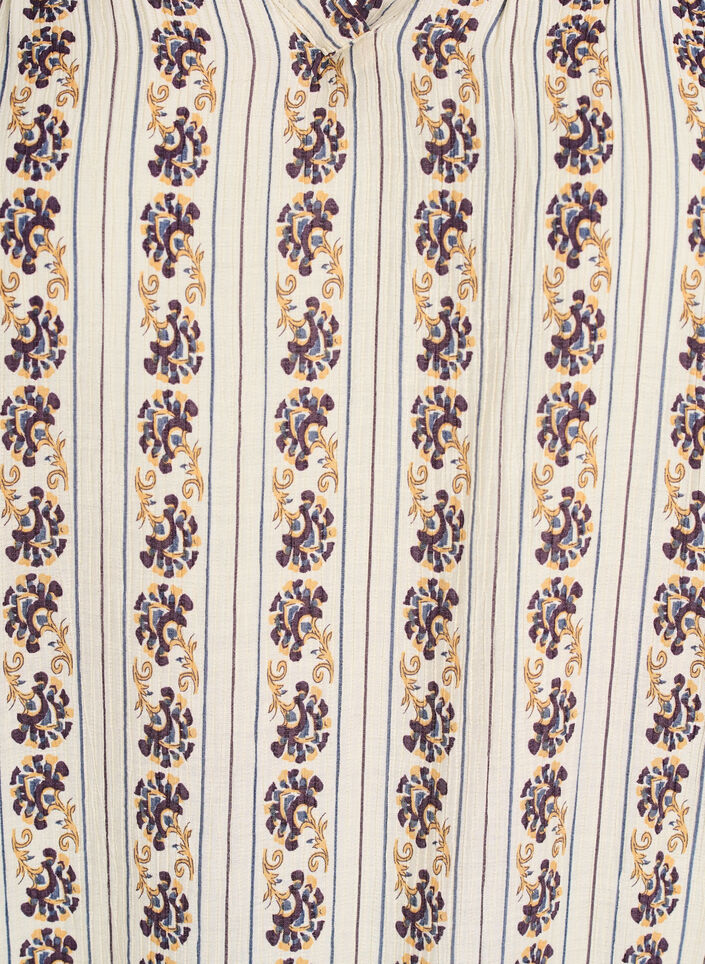 Painettu pusero, jossa on smokkirypytys helmassa, Egret AOP, Packshot image number 2