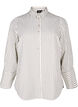 Raidallinen paita leveillä kalvosimilla, Valkoinen, Packshot image number 0